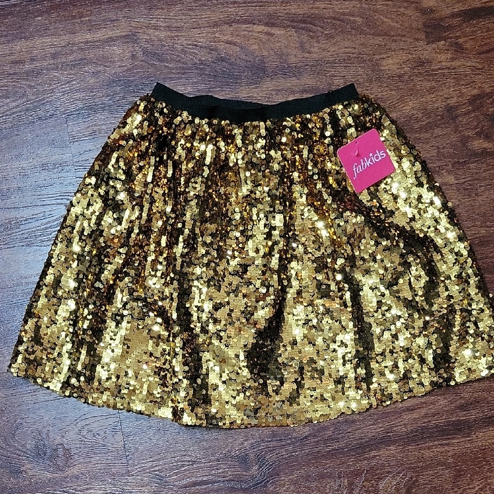 Fabkids Gold Sequin Skirt